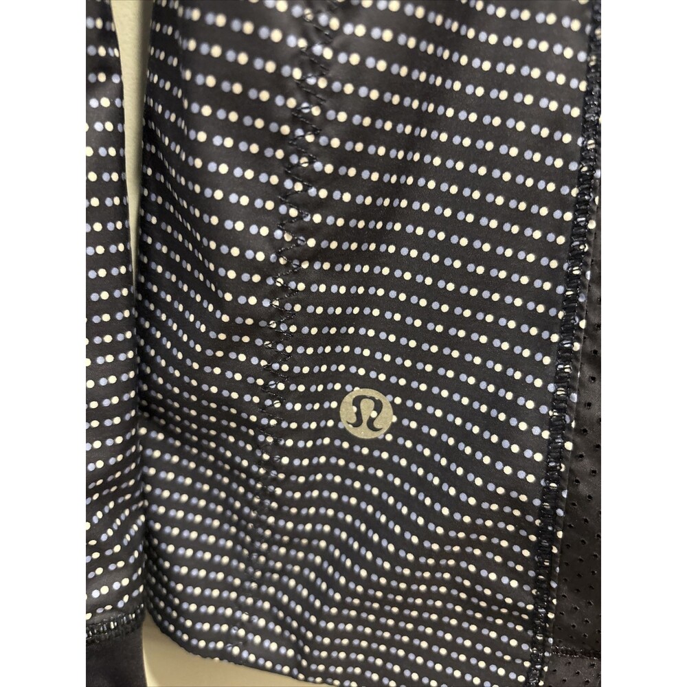 Lululemon Vent It Out Jacket Double Dot Navy Blue Lullaby / Navy Blue Size 6 - Picture 12 of 14